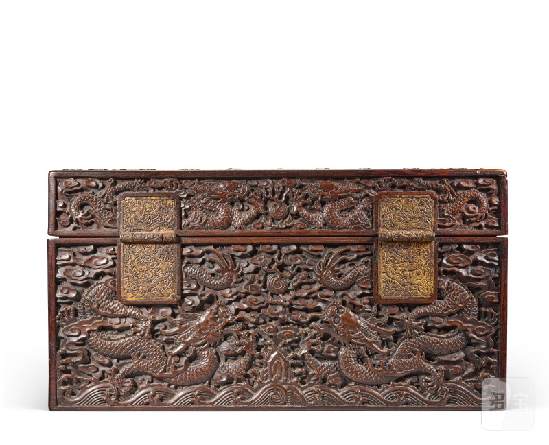 COFFRE EN BOIS DUR SCULPTÉ À DÉCOR DE DRAGONS  CHINE, DYNASTIE QING, XIXE SIÈCLE - 图5